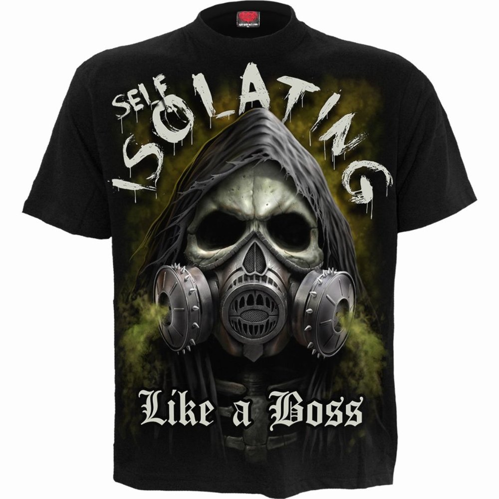 self isolation mens t shirt gothic short sleeve